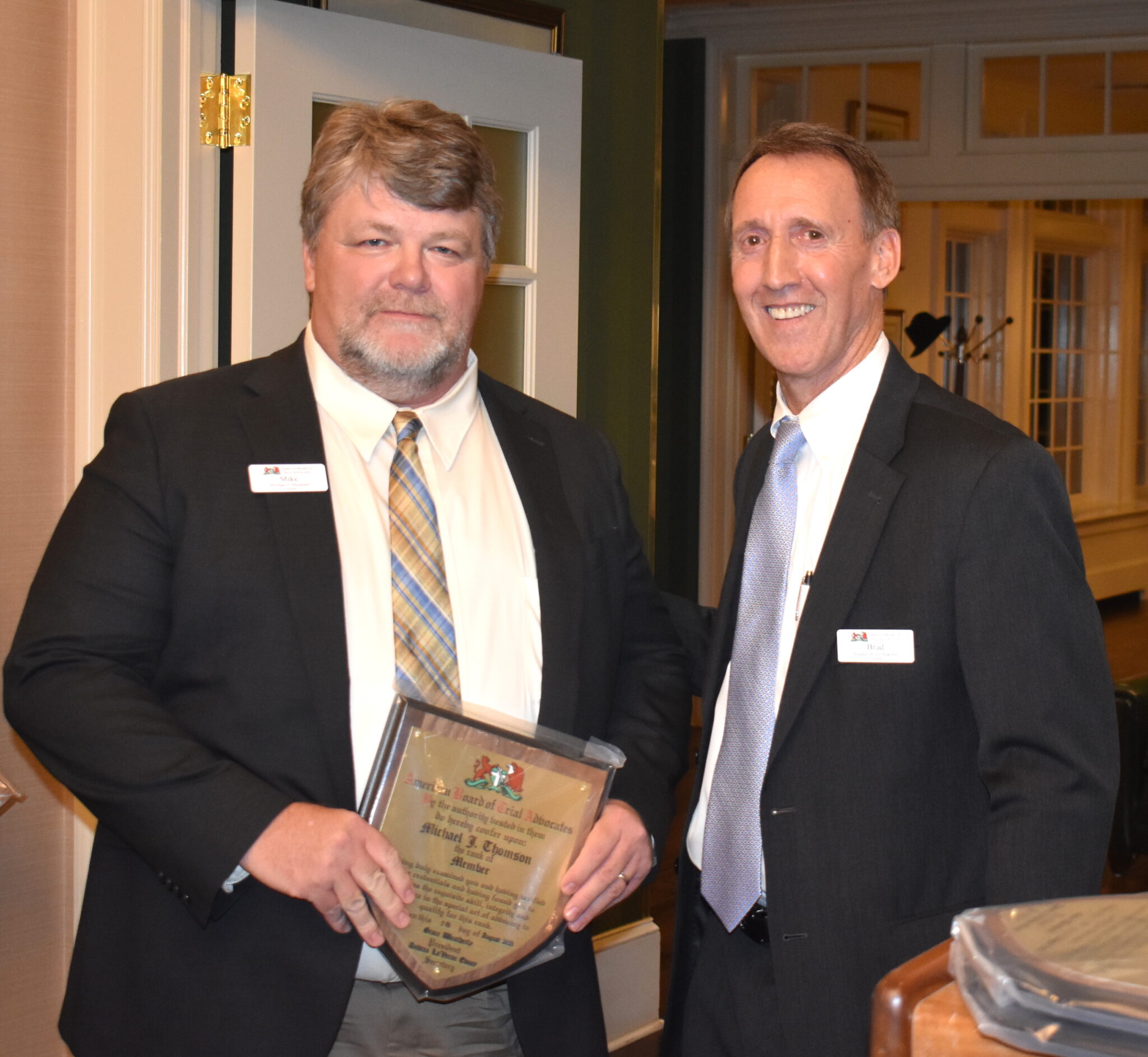 Partner Mike Thomson Admitted as a Member of the American Board of Trial Advocates